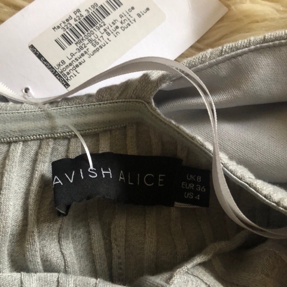 Lavish Alice gray/blue jumpsuit - Picture 4 of 5